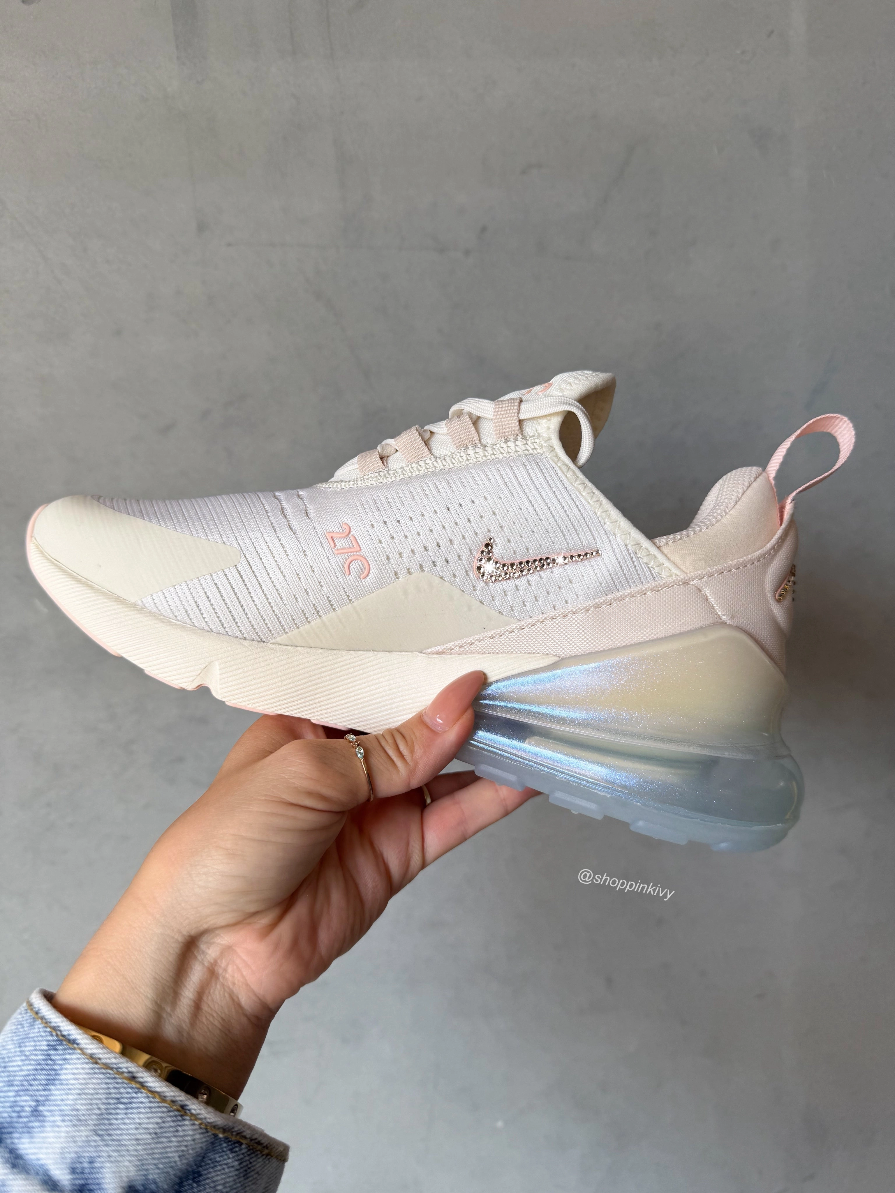 Coast Hike ?NEW?Pearl Shimmer Swarovski Women's Nike Shoes Air Max 270