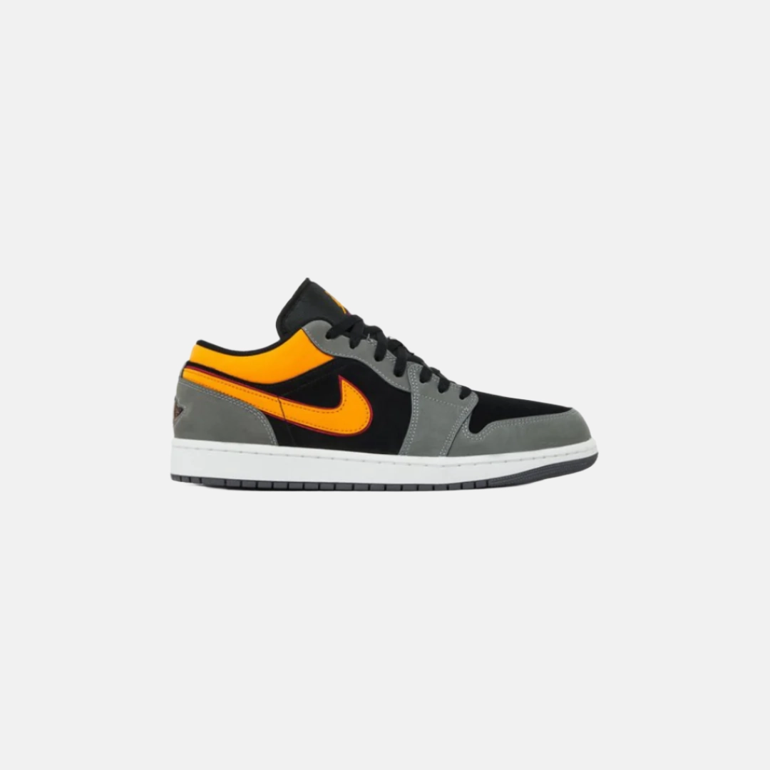 Nike Air Jordan 1 Low SE Light Graphite Vivid Orange Lightweight Trail Shoes Soft Soles