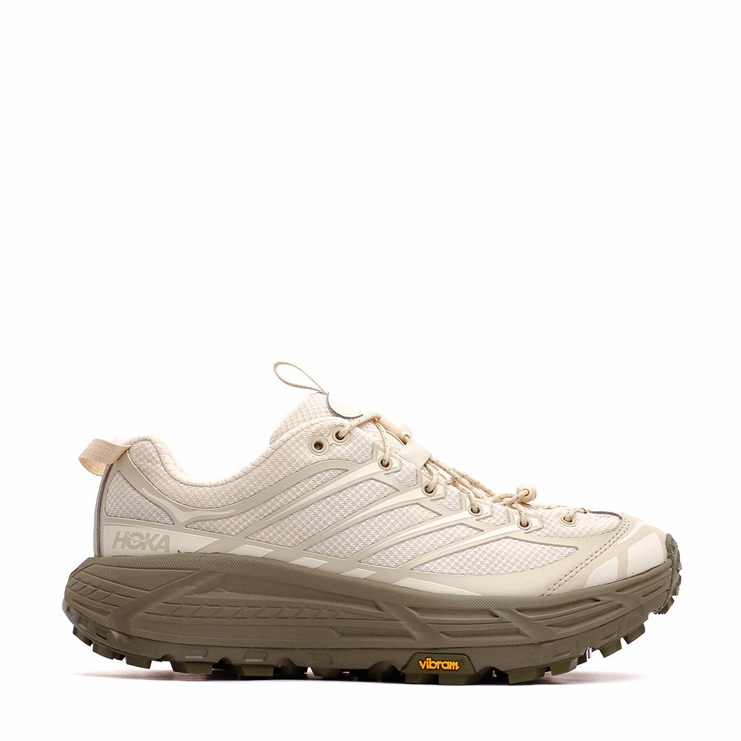 running with a Velcro closure Hoka One One Unisex Mafate Three2 Oat Milk Eucalyptus 1141572-OLY