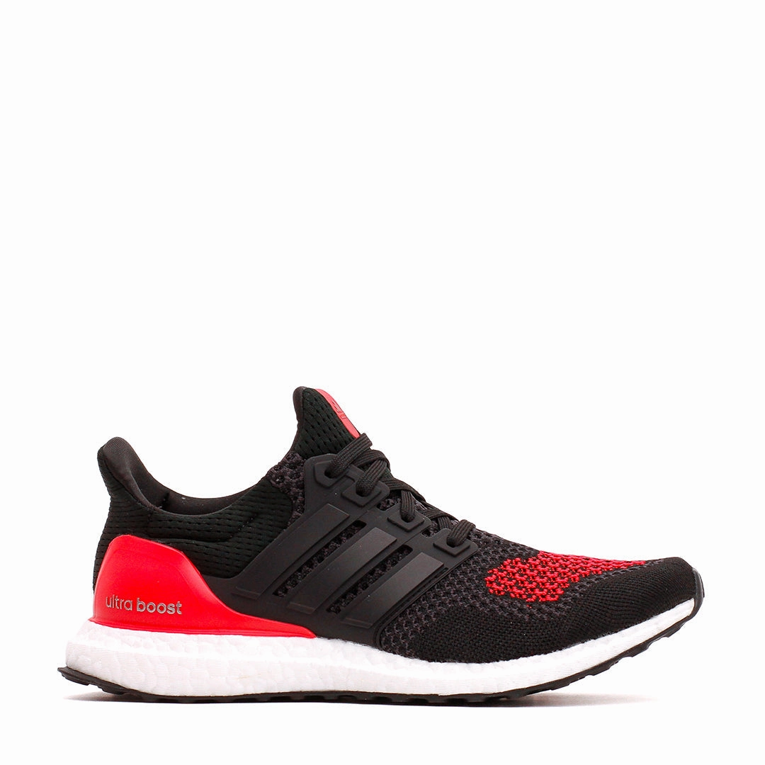 asphalt running wear Adidas Men Ultraboost 1.0 Core Black Lucid Red JQ2272