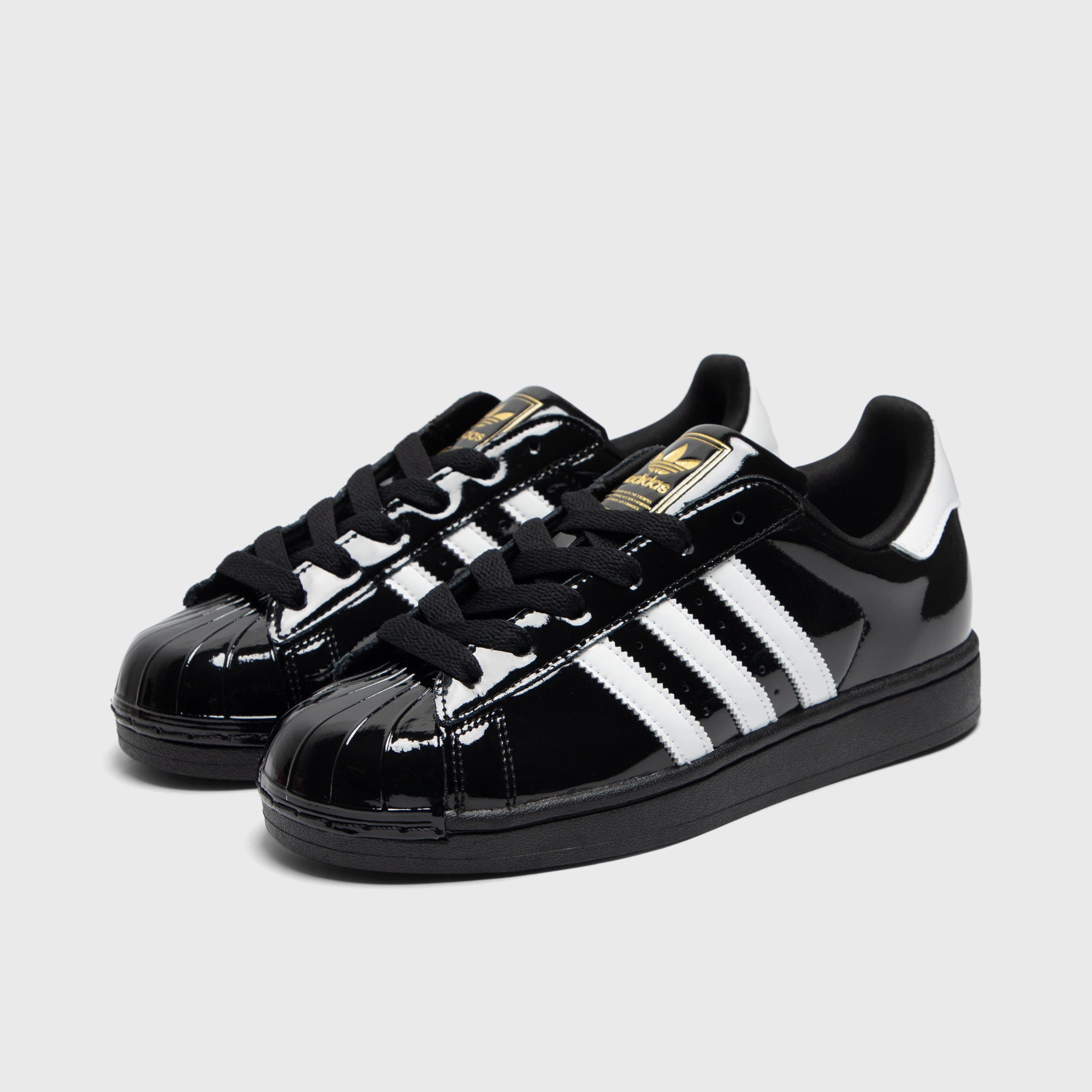 adidas Women's Superstar II Core Black / White - Gold Metallic Motion Control Feature