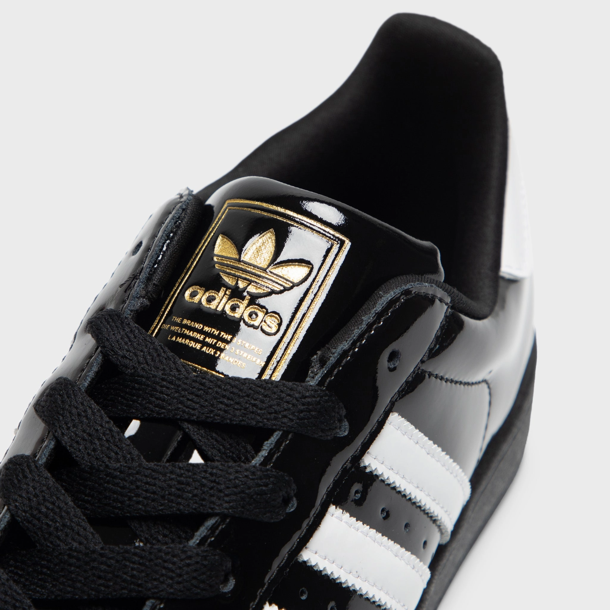 Moisture   Wicking Hyperlock Heel Support adidas Women's Superstar II Core Black / White - Gold Metallic