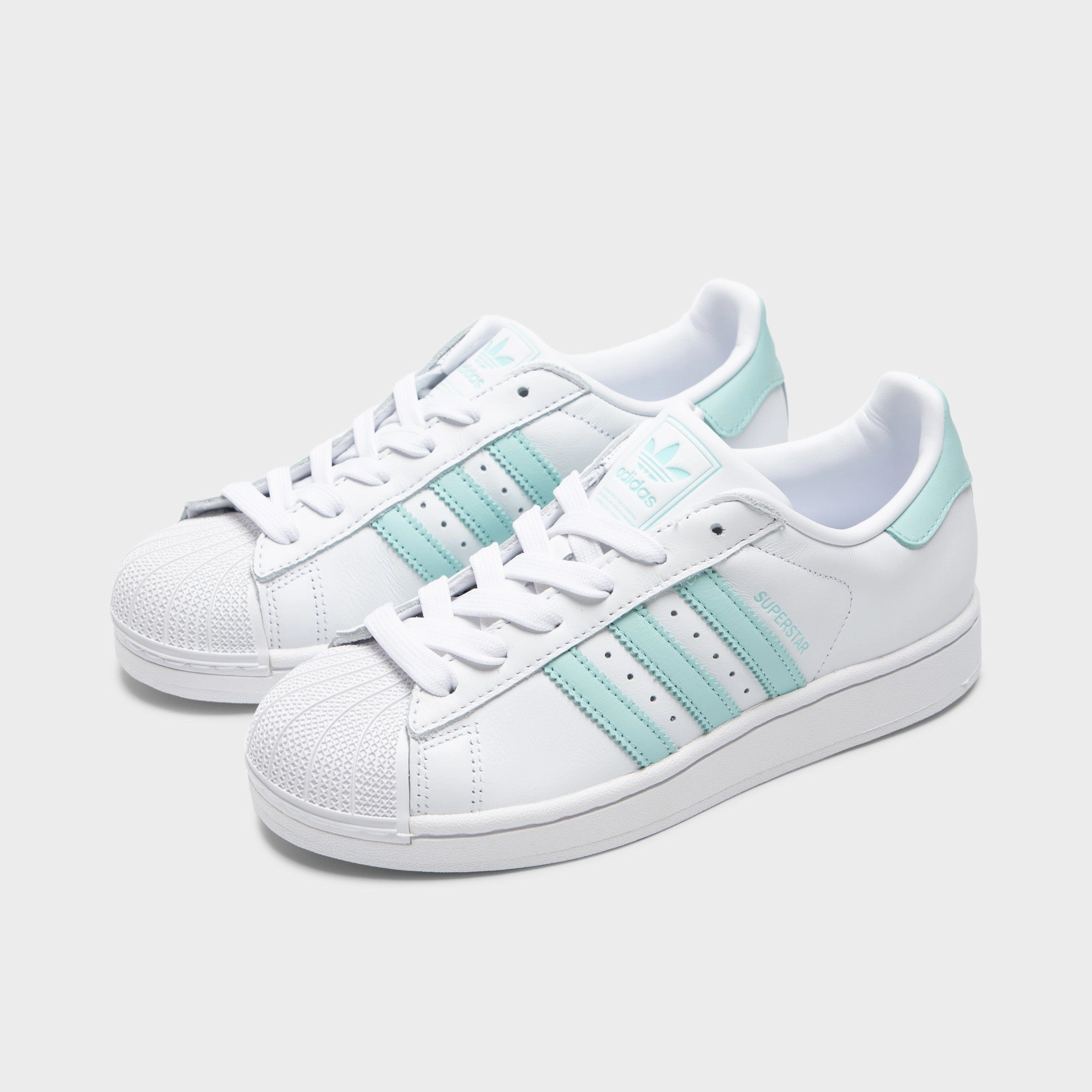 Ankle Support Frame adidas Women's Superstar II White / Semi Flash Aqua - Easy Mint