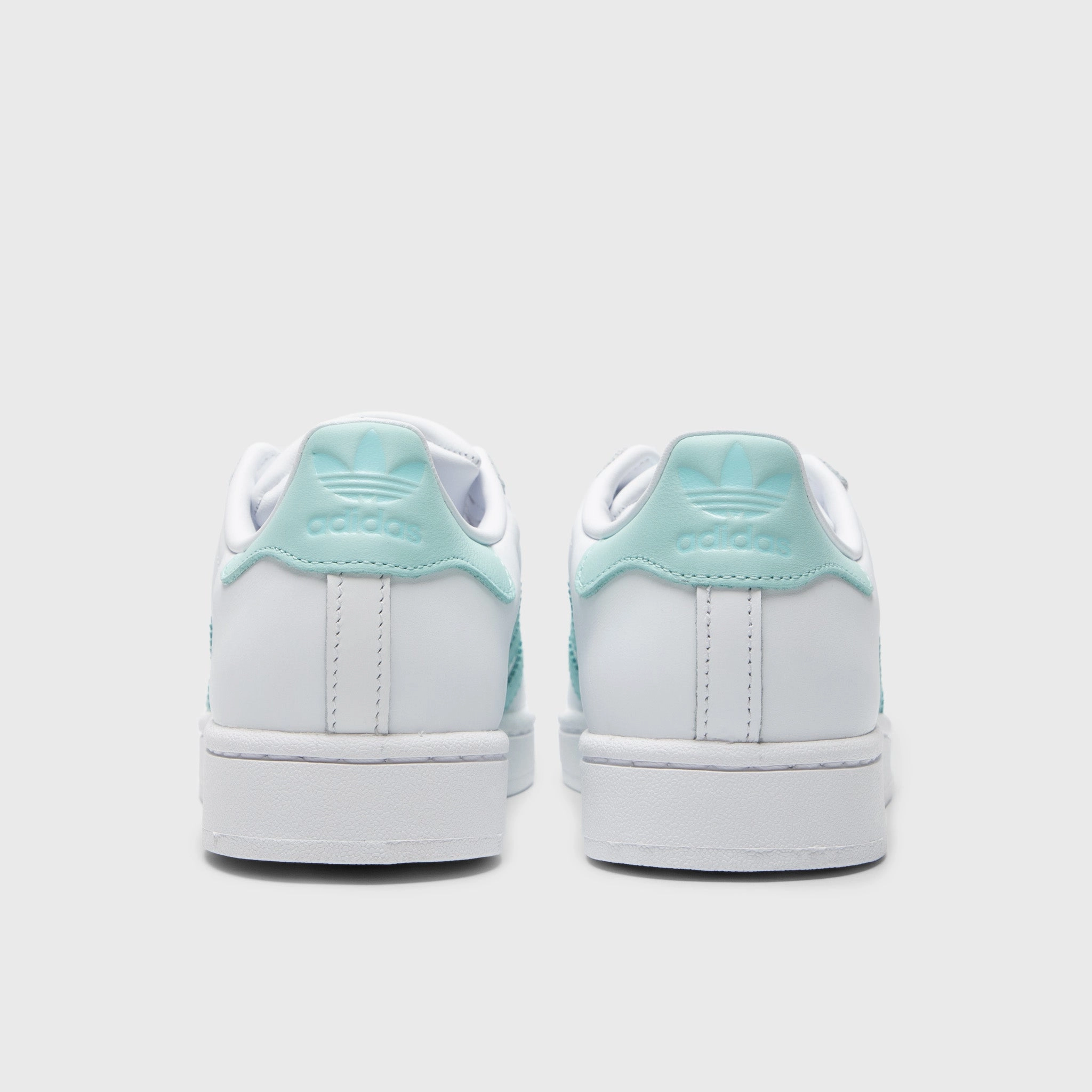 adidas Women's Superstar II White / Semi Flash Aqua - Easy Mint Comfort Pads Elastic laces