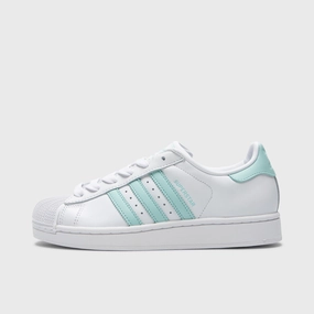 All Purpose Shock Dispersing Heel Cup adidas Women's Superstar II White / Semi Flash Aqua - Easy Mint