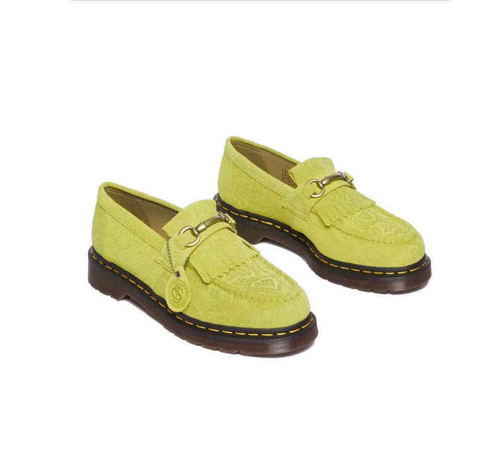 Adrian Snaffle Repello Emboss Suede Kiltie Loafers Solid design