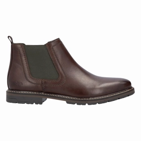 Modern Rieker Men's 13757-25 Chelsea Nougat Brown Leather