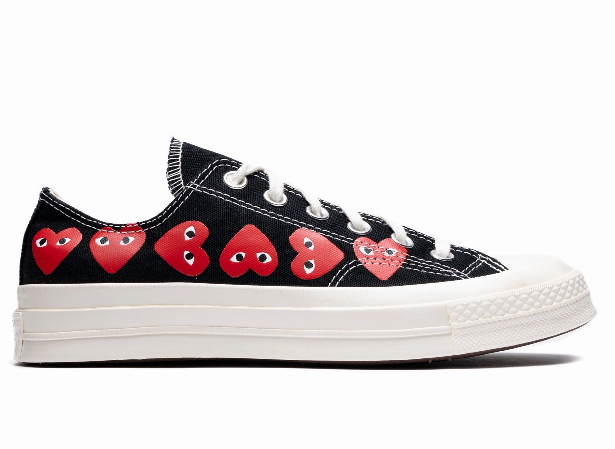Smooth Step Basic Style Converse Comme des Gar?ons Play Multi Heart Chuck Taylor All Star 70 Low