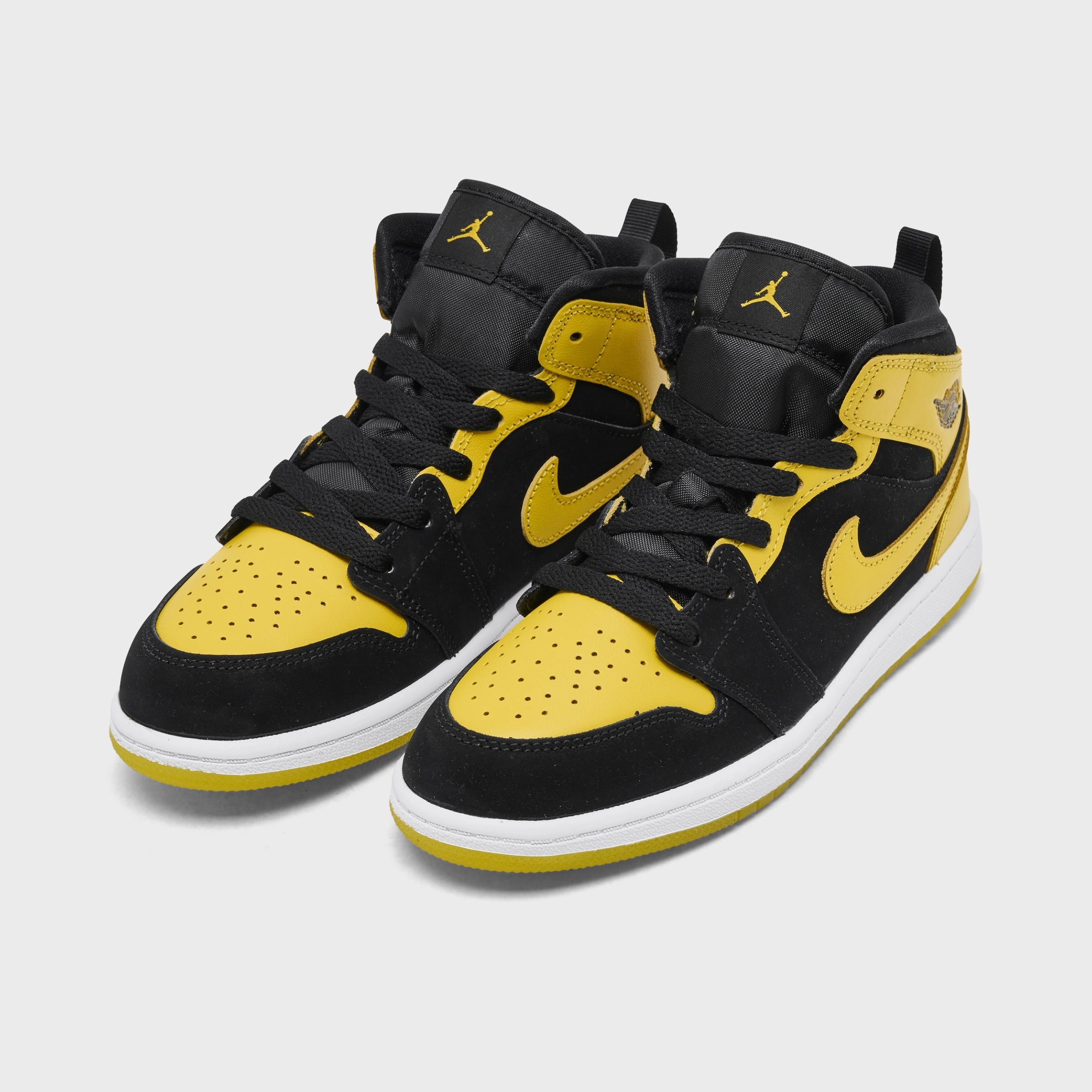 Jump Agility Foot Support Jordan 1 Mid PS Black / Varsity Maize - White