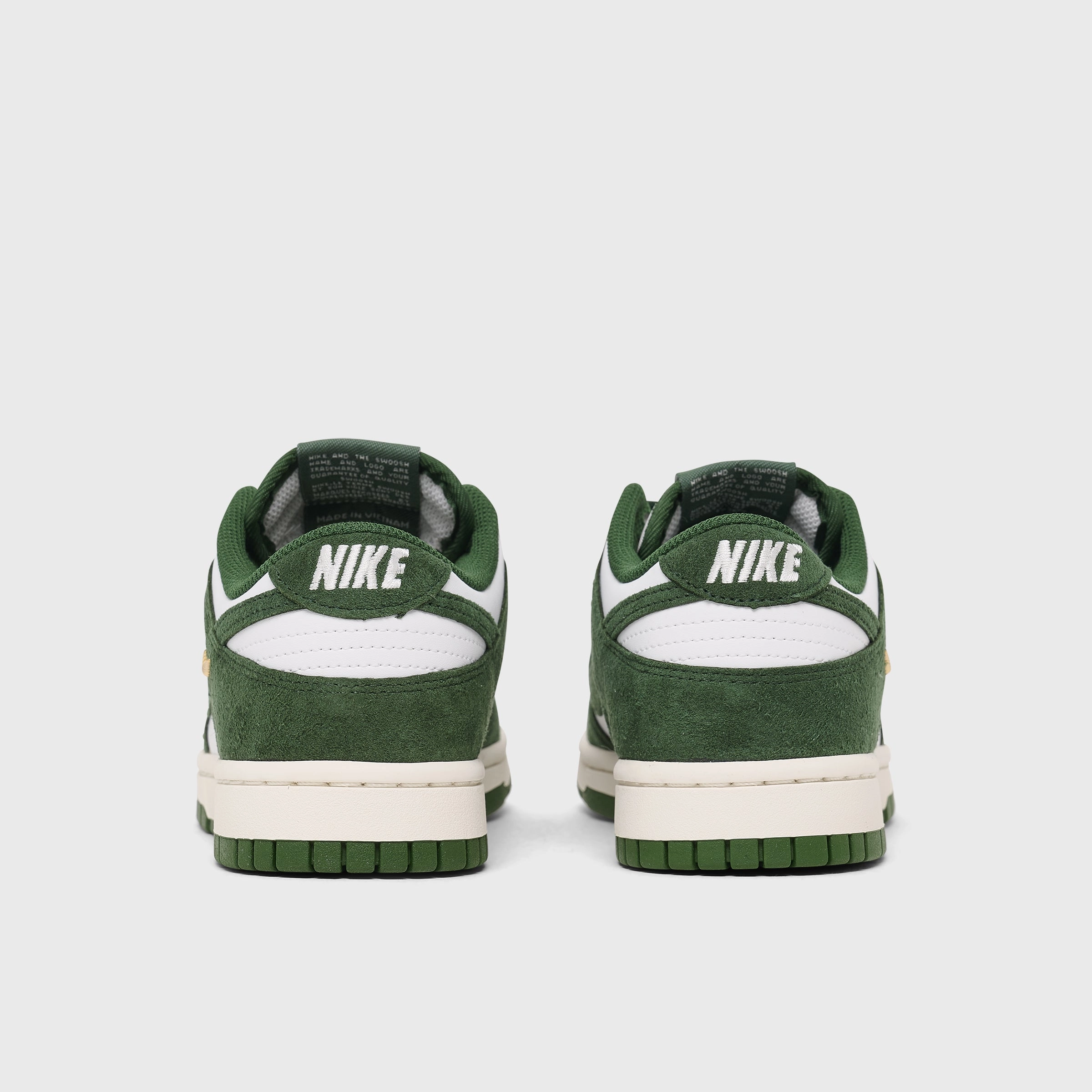 Nike Women's Dunk Low Summit White / Gorge Green - Sail Lockdown Strap Integration Impact Reduction Foam