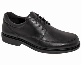 Mens Park Oxford - 4E/extra Wide Width In Black Durable Make All Day Worker Leather Work Shoes