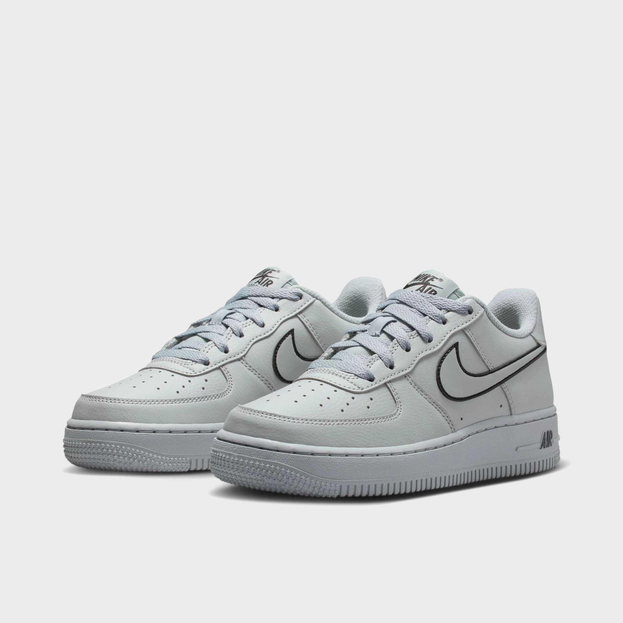 Dual Density Foam Layering Nike Air Force 1 GS Light Smoke Grey / Black