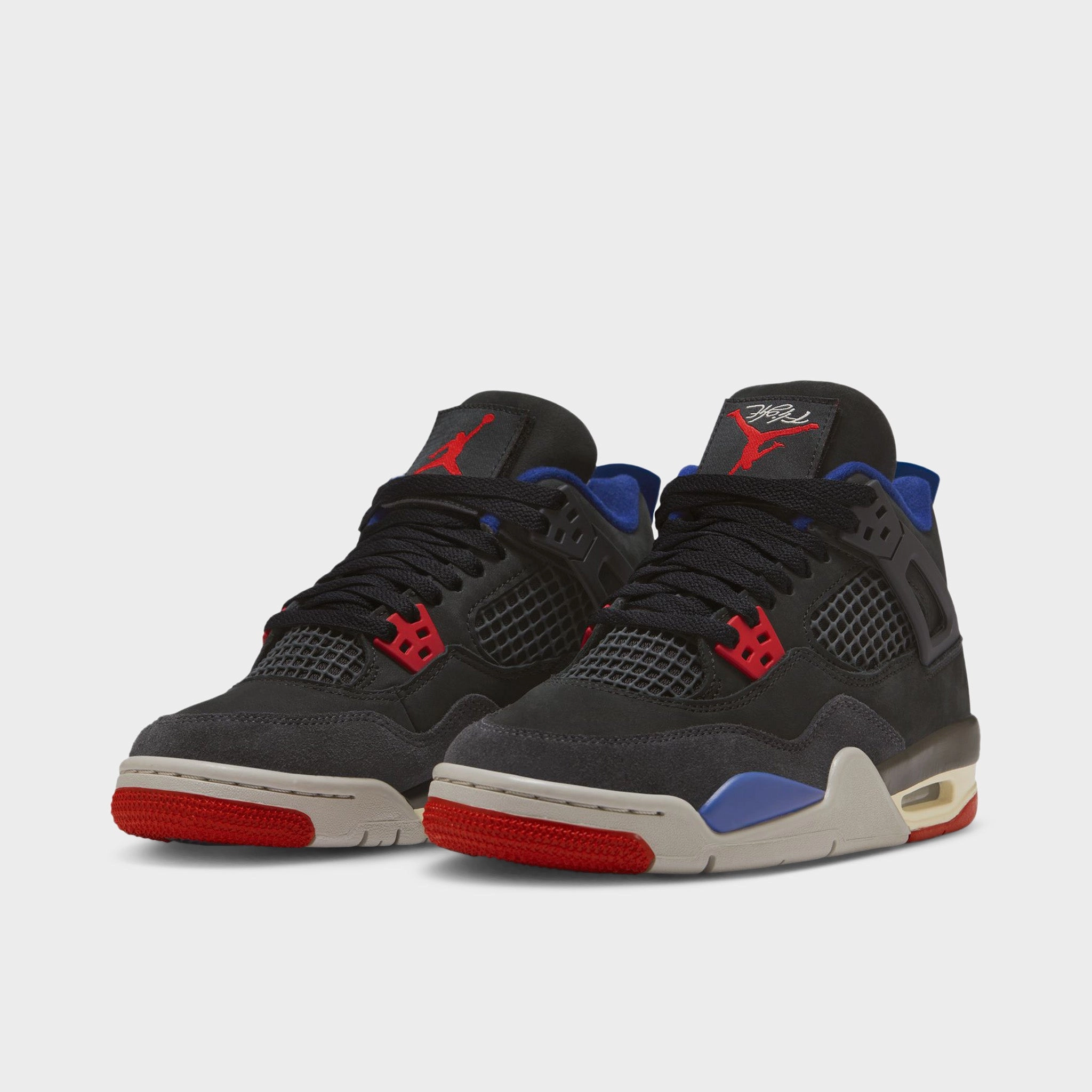 True Speed ReinforcedHeel Jordan 4 Retro GS Black / Fire Red - Deep Royal Blue