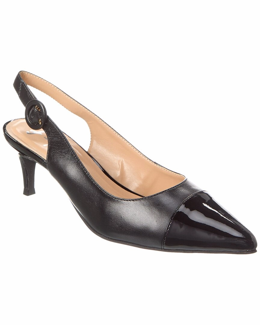 Petite Chic Weekend Glow French Sole Skylar Leather Slingback Pump