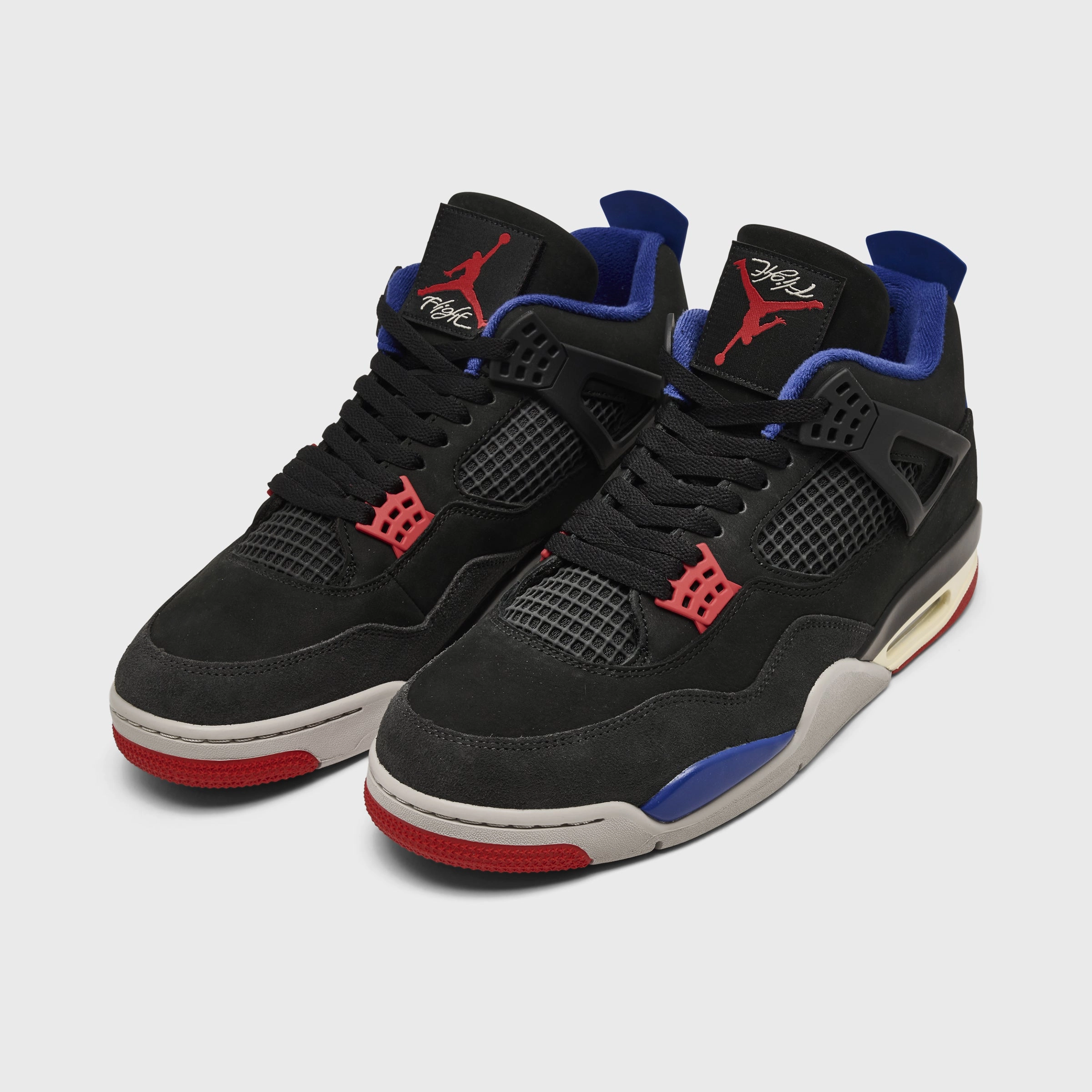 Jordan 4 Retro Black / Fire Red - Deep Royal Blue Shock   Absorbing Midsole