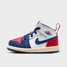 Jordan 1 Mid TD White / Deep Royal Blue - University Red Instant Speed