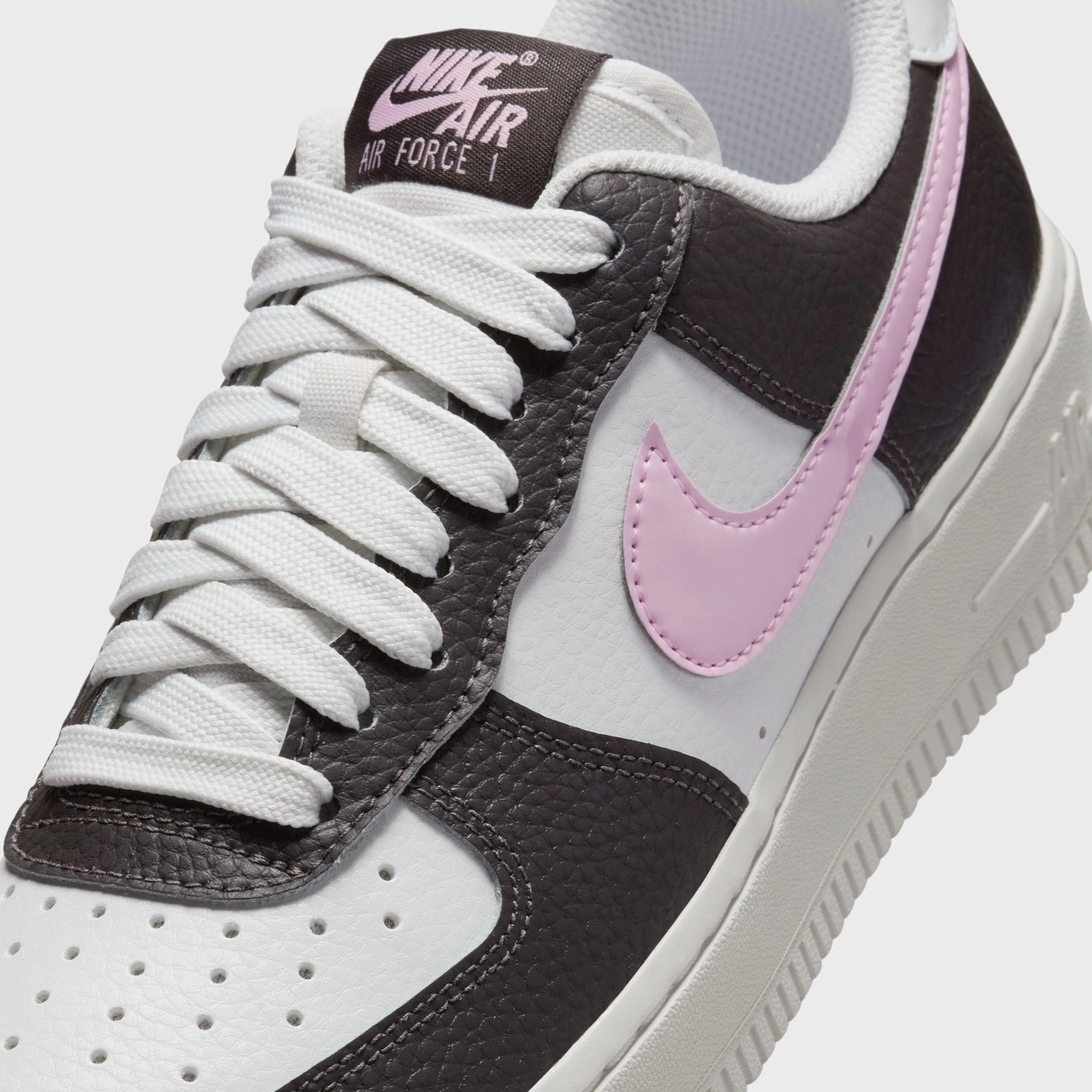 Nike Women's Air Force 1 '07 Summit White / Pink Foam - Medium Ash Abrasion Resistant Fabric No Slip
