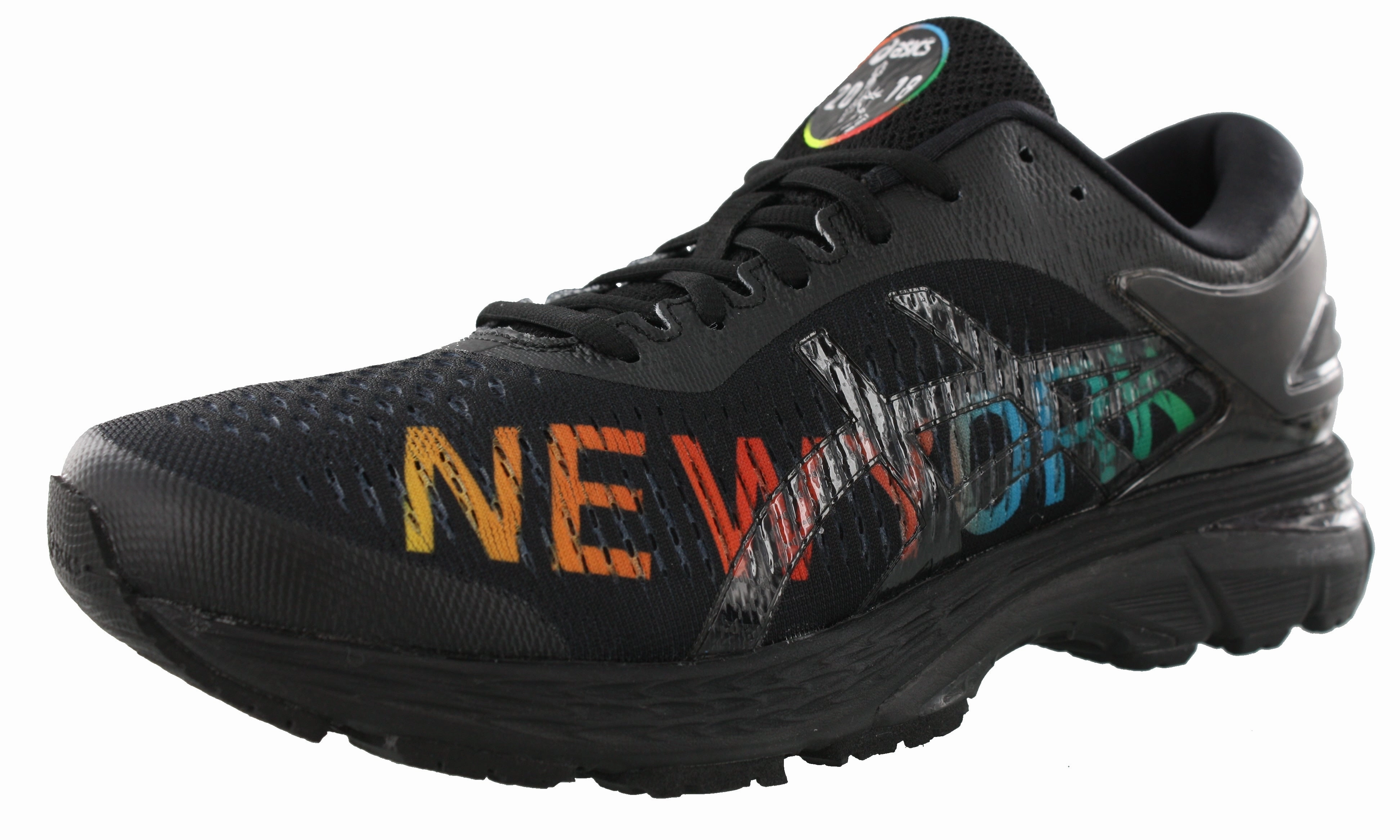 Rough surface running patterned shoes ASICS Men's Kayano 25 NYC Marathon Wide Toe Box Running Shoes
