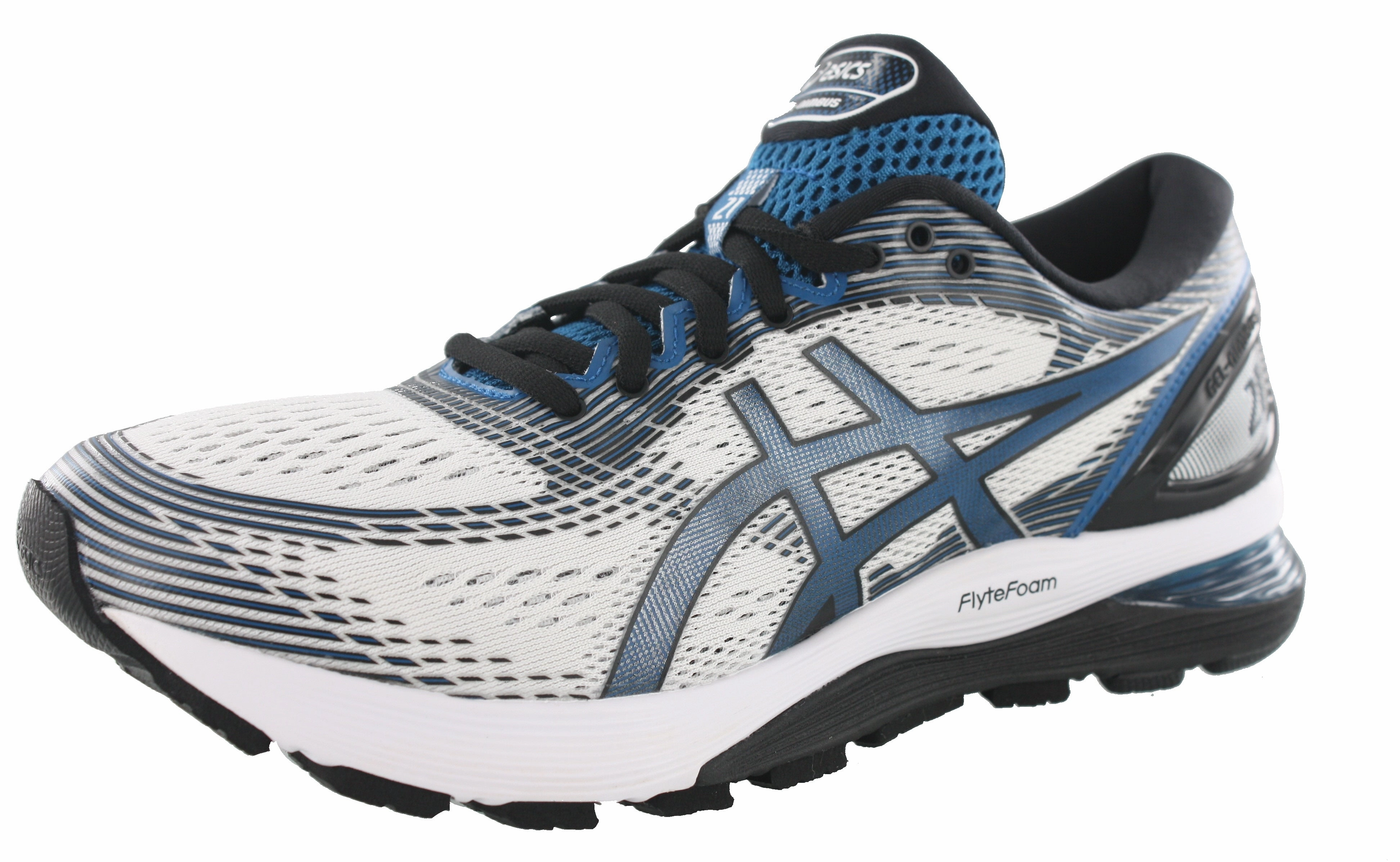 ASICS Men Walking Trail Cushioned Running Shoes Gel Nimbus 21 Pressure Relief Footbed Gapless Stride Transition