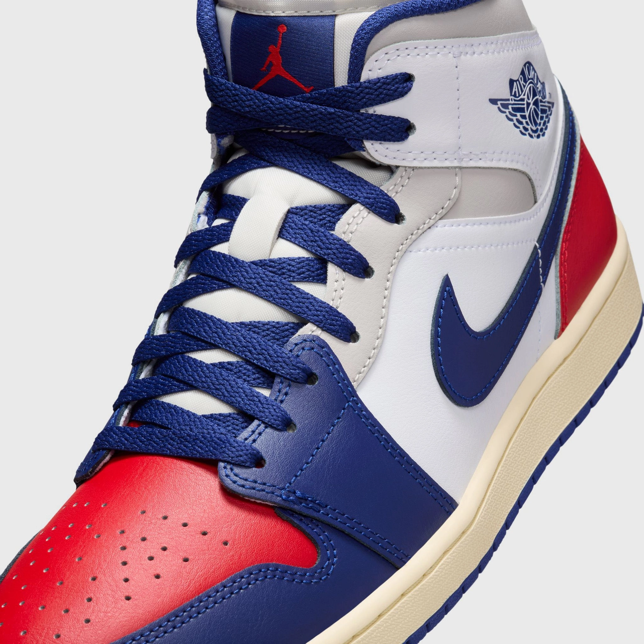 Padded Collar Padding Jordan 1 Mid White / Deep Royal Blue - University Red