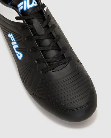Fila Men's Erba Black/Blue Football Boots Ankle Fit Flat Ground
