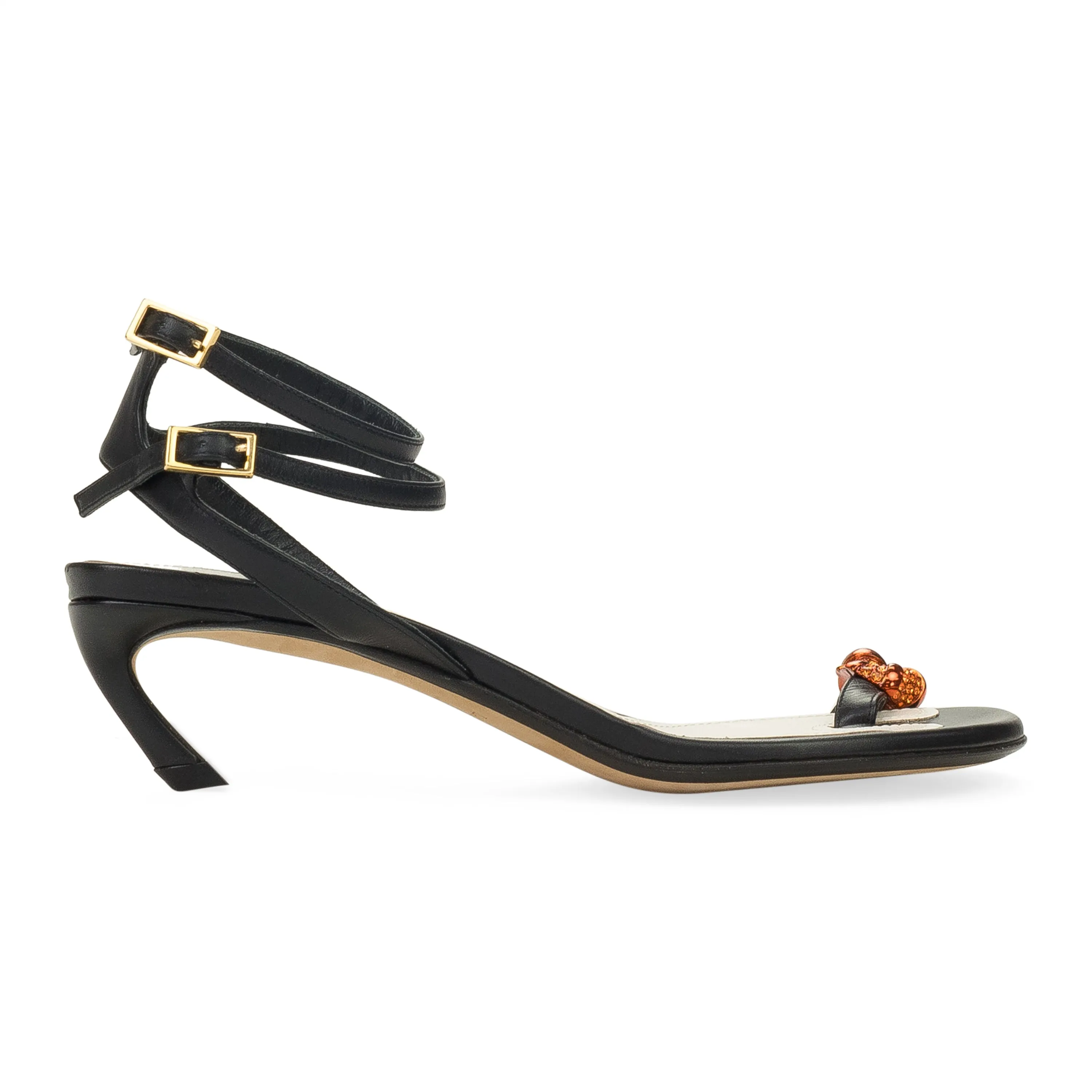 London Glow BLACK 45MM SWING SANDAL-MELODIE JEWEL PUMPS