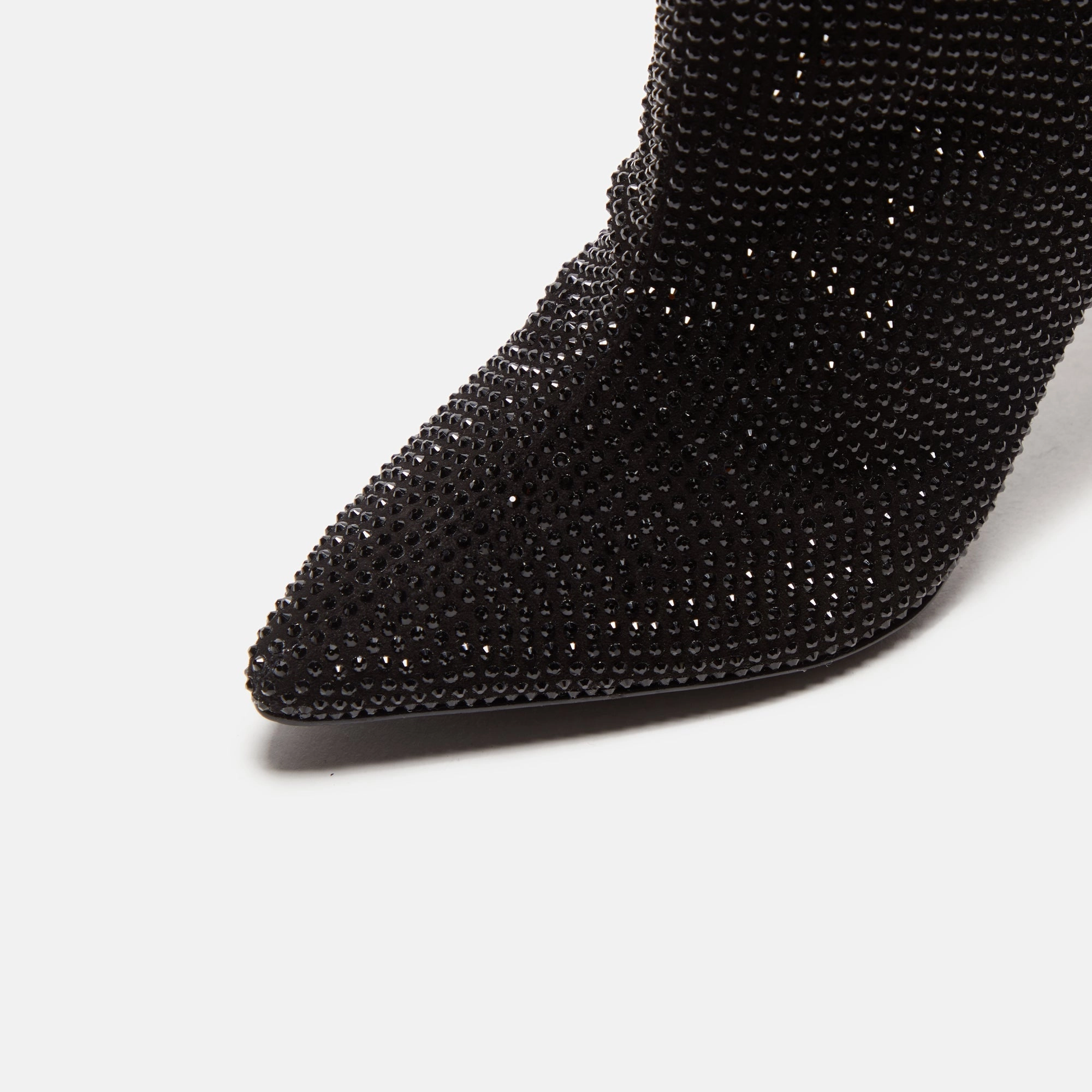 Comfort arch Black Suede Studio Geni Boot - Black Crystal Embellished Suede