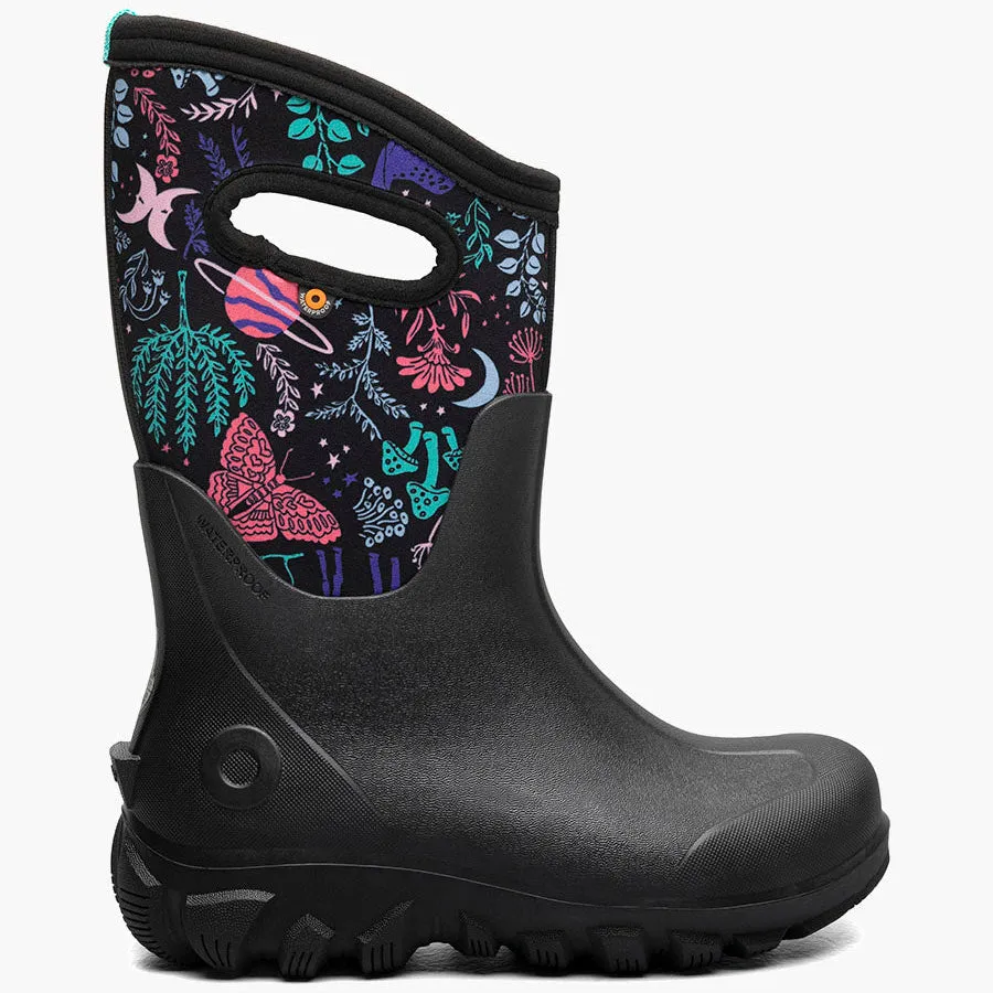 BOGS Black Multi Cosmic Forest Classic Seamless Boots Shock Absorbing Urban Traveler Cozy Interior