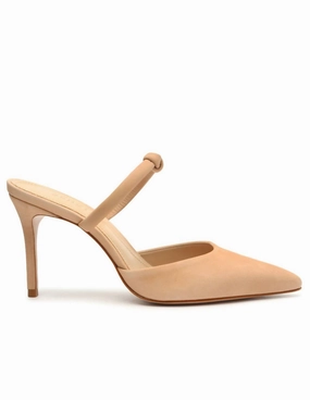 Pearl Casual Nubuck Pump In Beige Chic Look Evening Heels