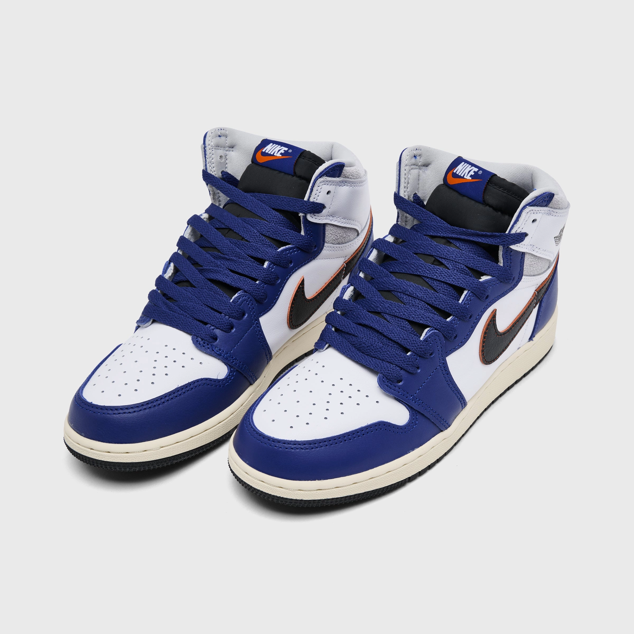 Breathable Quarter Panel Jordan 1 High OG GS White / Black - Neutral Grey