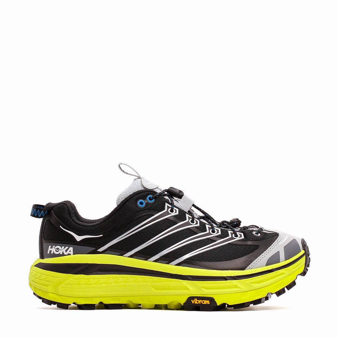 Hyper Responsive Bounce running in spring shoes Hoka One One Men Mafate Three2 Black Hoka Citrus 1141572-BHK