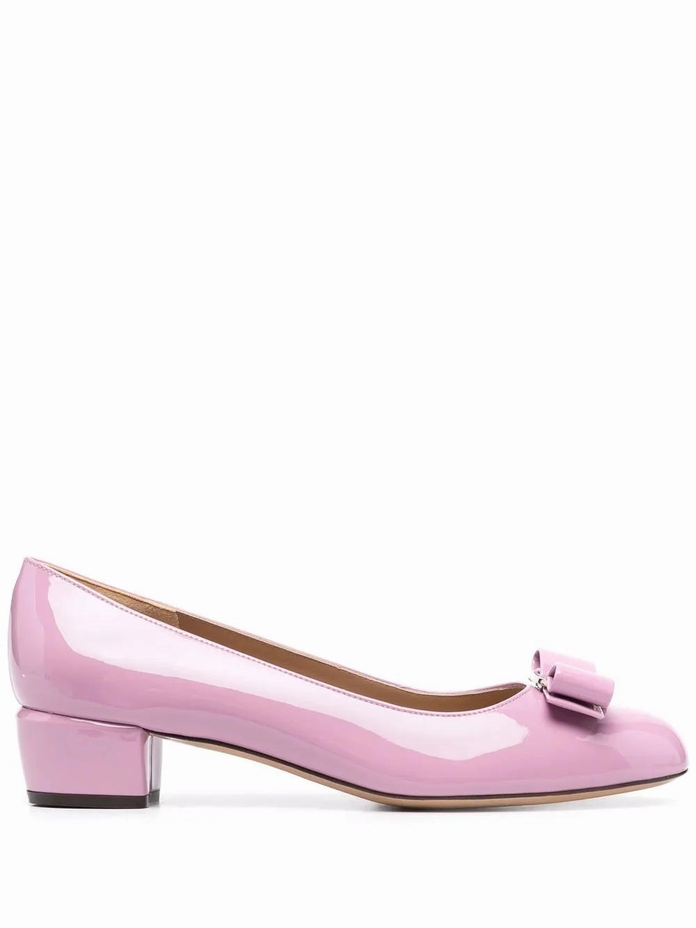 Ferragamo Bow-Detail Logo-Plaque Pumps Sharp Shape Quick Spark