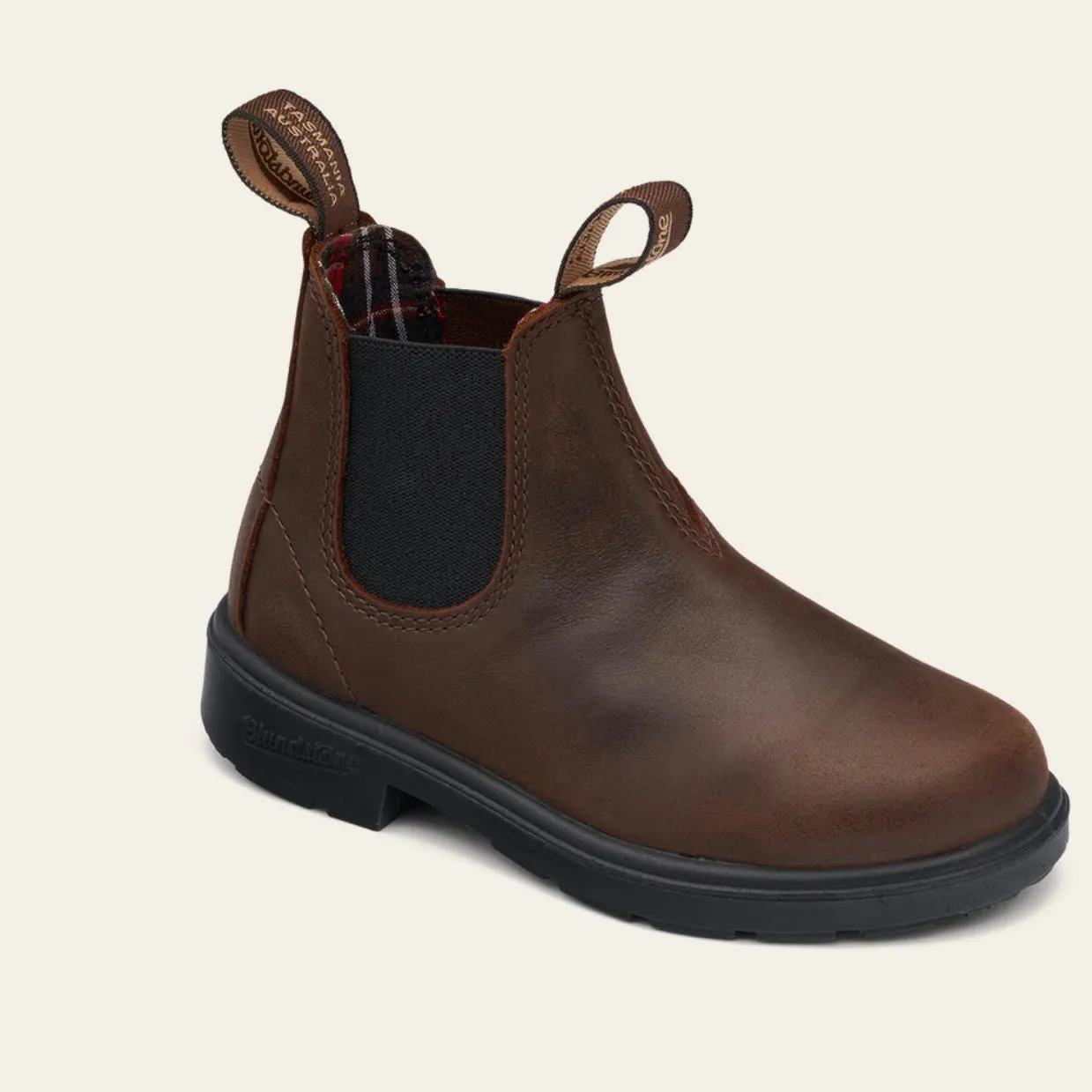 Blundstone Antique Brown Kids' Boot Smooth Texture