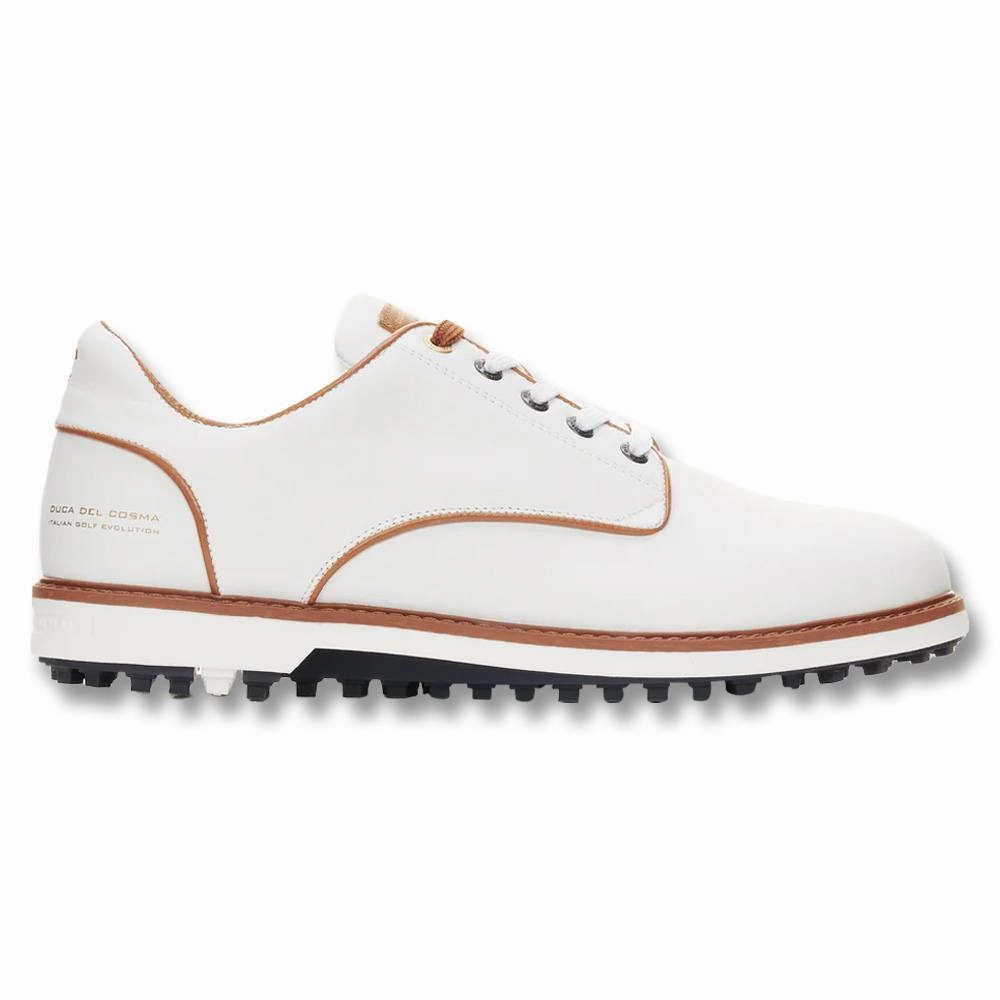 Duca Del Cosma Golf Elpaso Spikeless Golf Shoes White - 24 Men Slip Resistant Lightweight Comfort