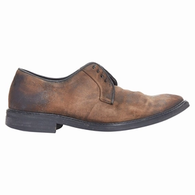 Cushioned Support Sharp Dresser Lanvin distressed brushed leather slip on laceless brogues