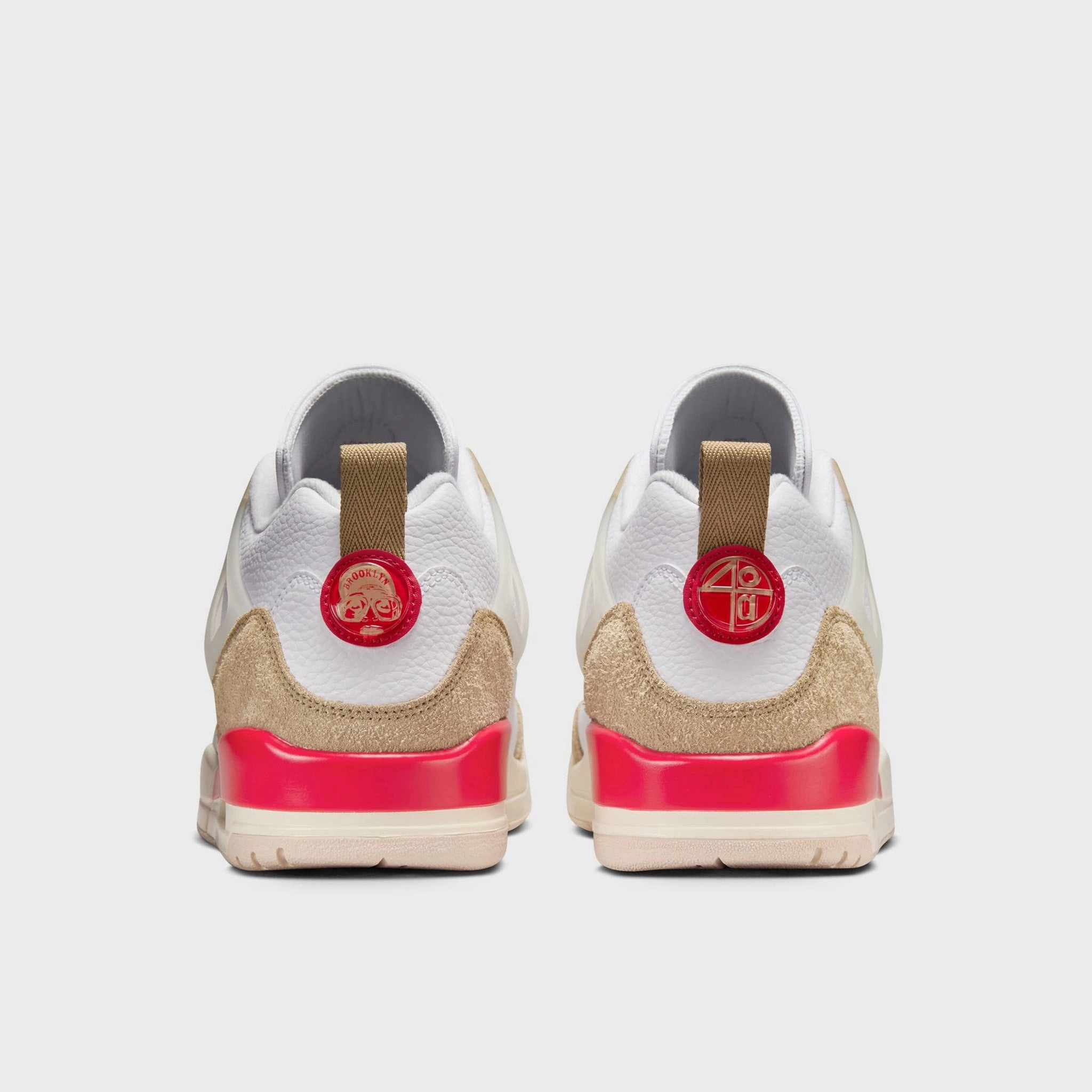 Jordan Spizike Low White / Fire Red - Desert Camo Anatomical Heel Cup Grounded Stability Platform