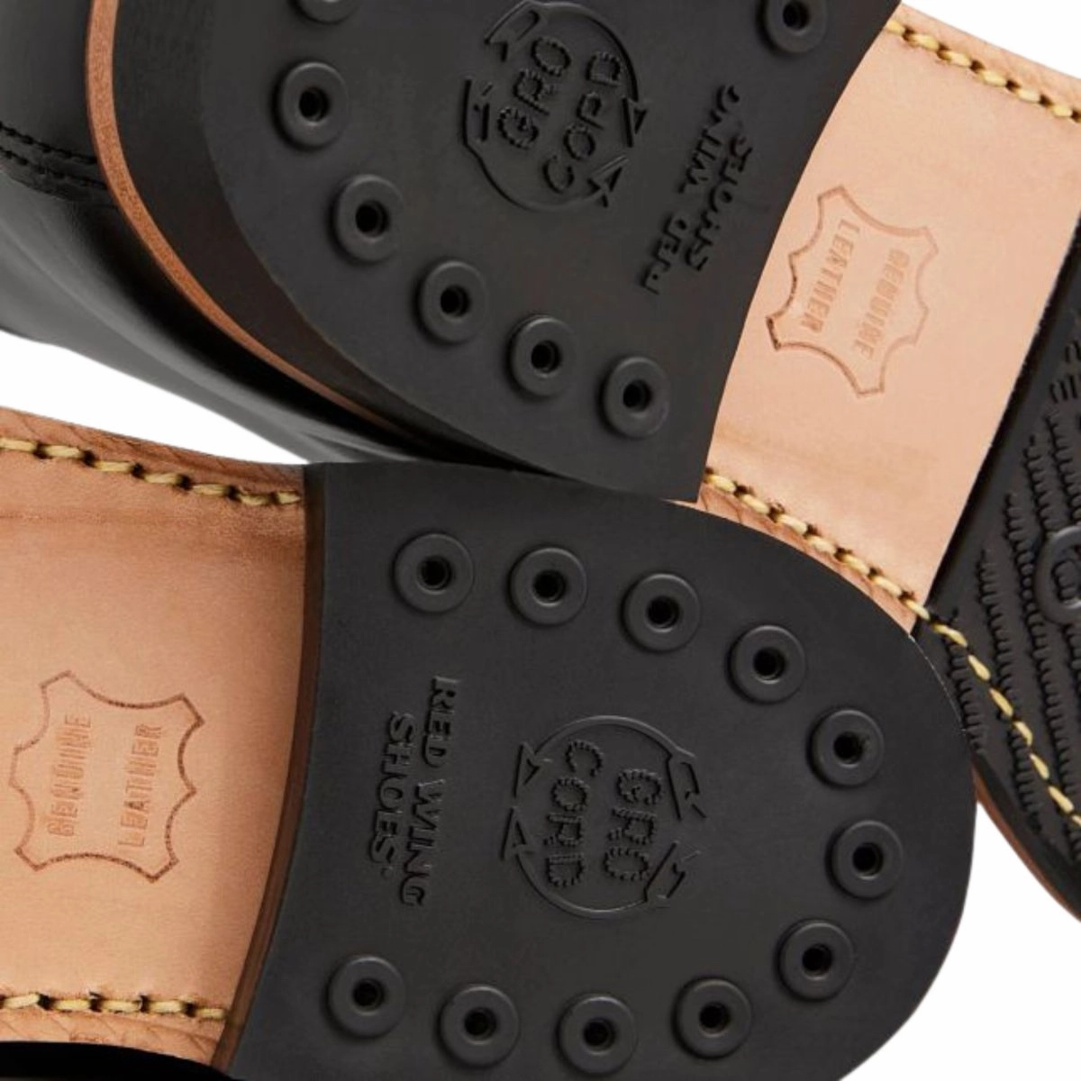 Red Wing Men's Beckman 9423 Black Leather Ankle support system buckle