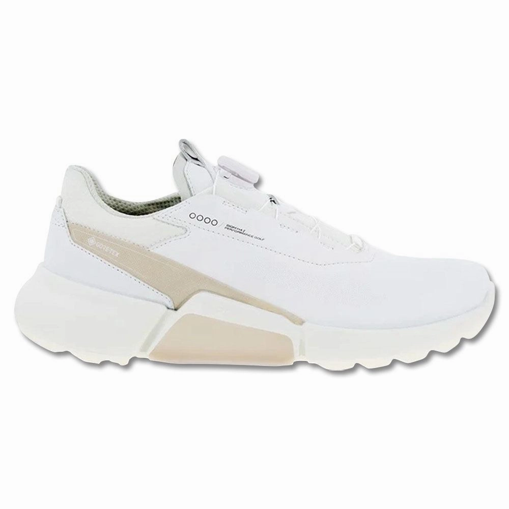 ECCO BIOM H4 BOA Spikeless Golf Shoes White/Gravel - SS23 Men Comfort Path