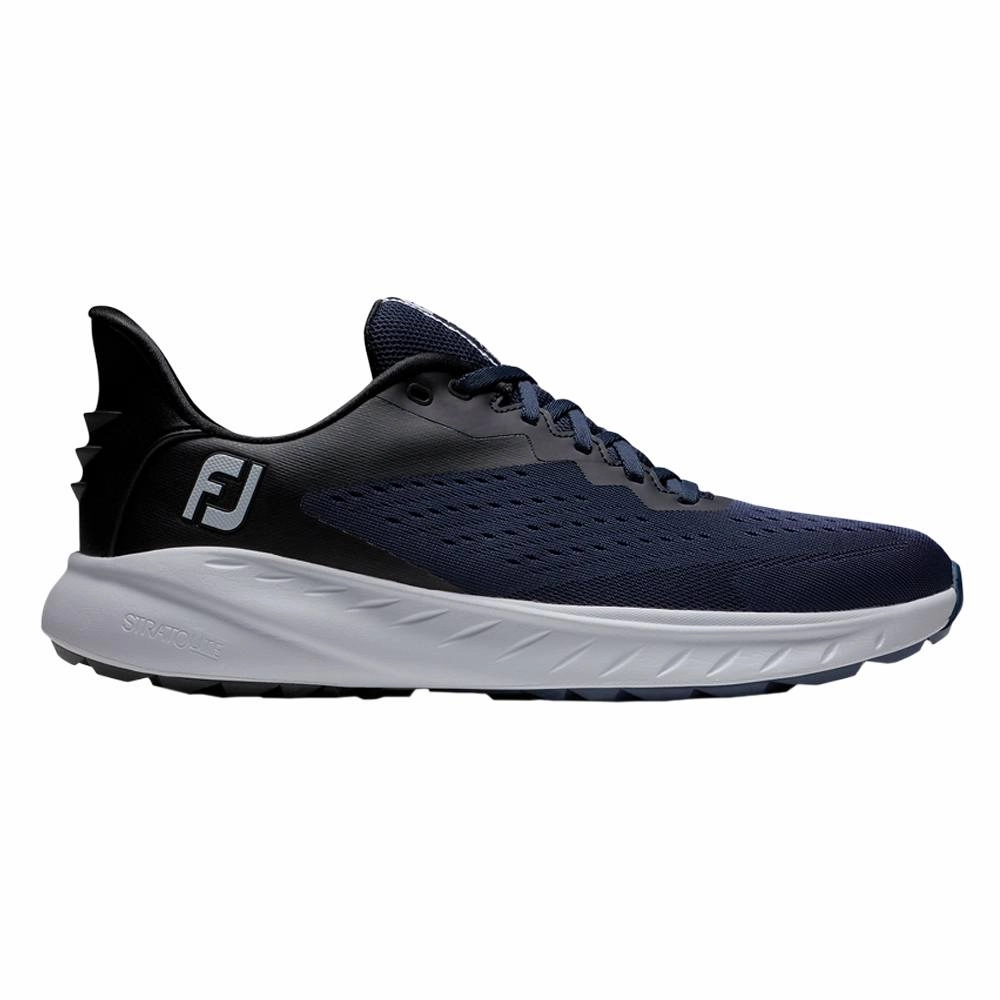 FootJoy Flex XP Spikeless Golf Shoes Previous Season Style Navy/Blue/White - 23 Men Adaptive Motion