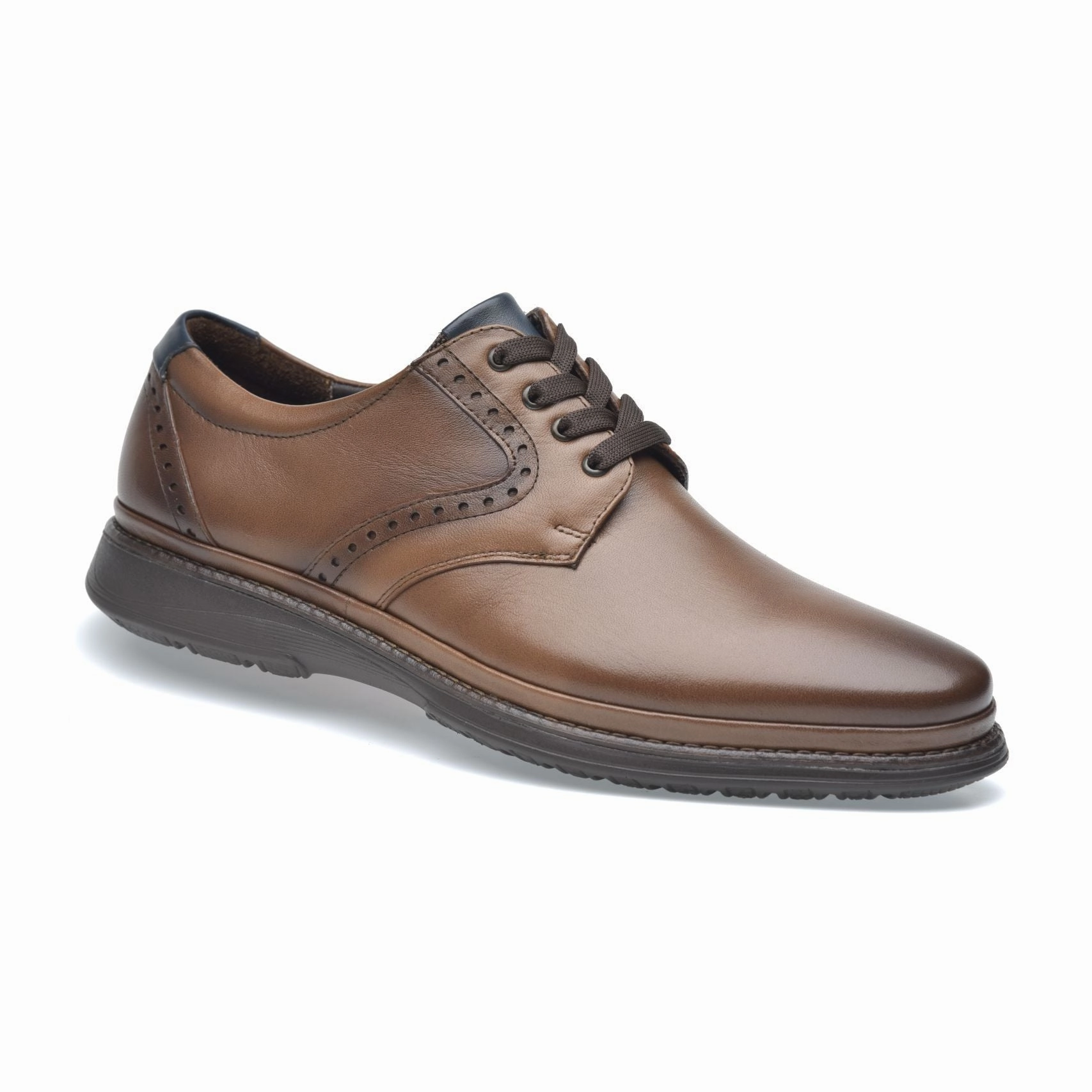 Men's Oxfords - Leather Style Glossy Layer Client Meeting
