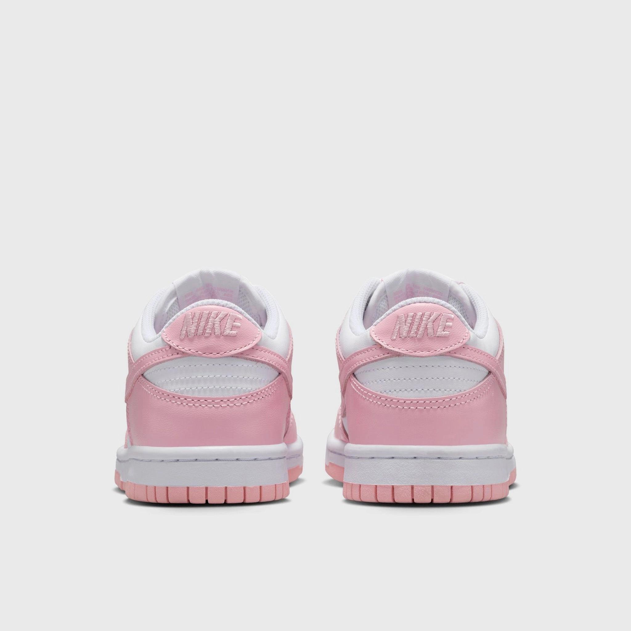 Nike Dunk Low GS White / Medium Soft Pink - White Lockdown Heel Support