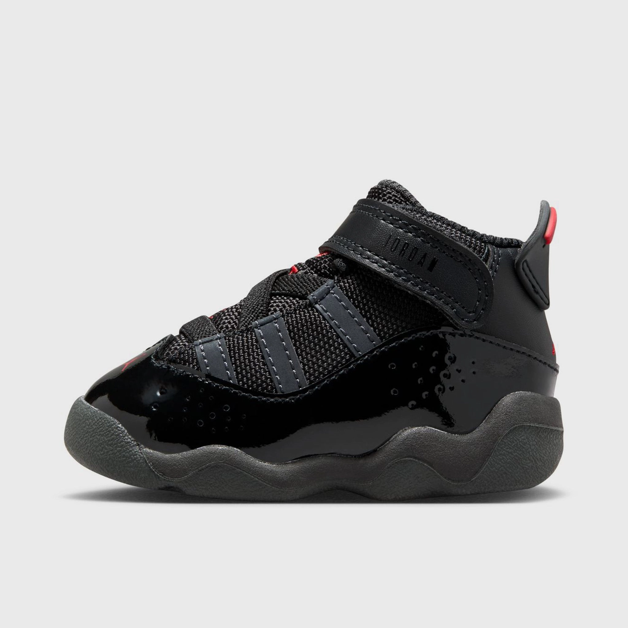 Flexibility Support Tear Resistant Eyelets Jordan 6 Rings TD Black / Fire Red - Anthracite