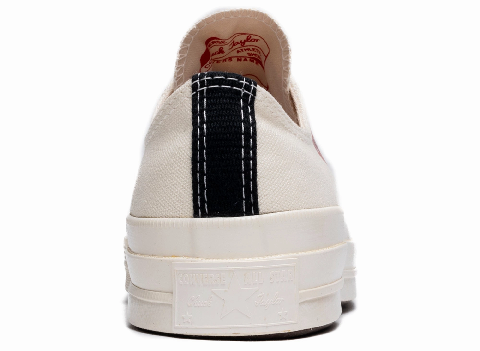 All People Leather Cool Converse Comme des Gar?ons Play Heart Chuck 70 Low in Cream