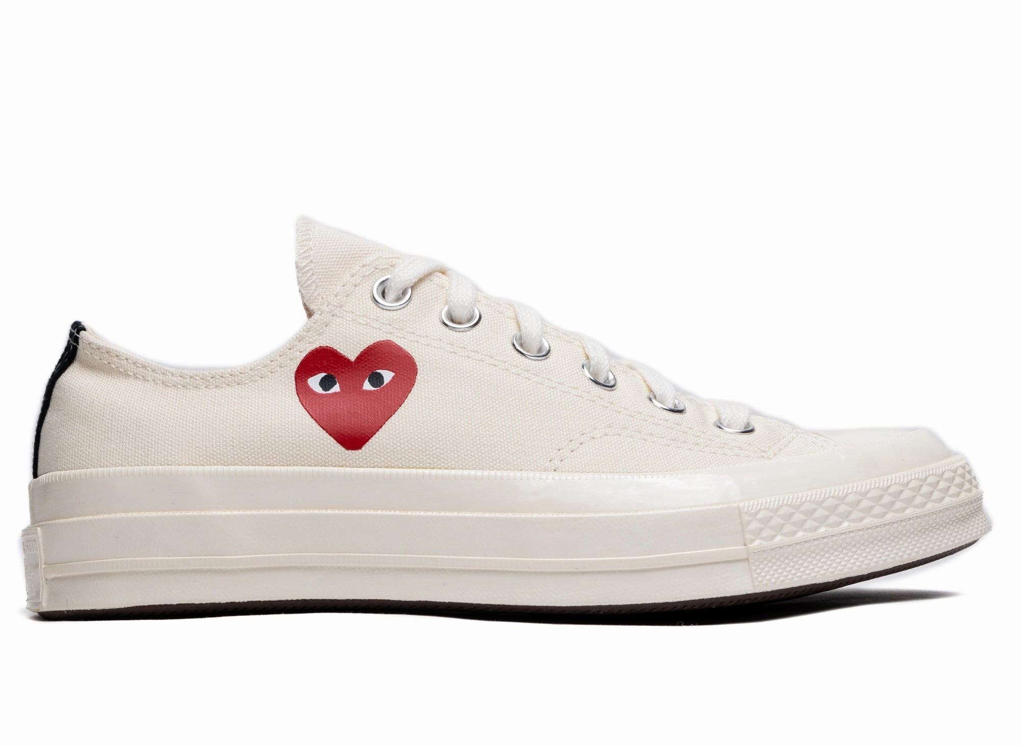 Long Day Converse Comme des Gar?ons Play Heart Chuck 70 Low in Cream