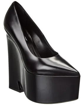 Versace Tempest Leather Platform Pump Wedding Booties