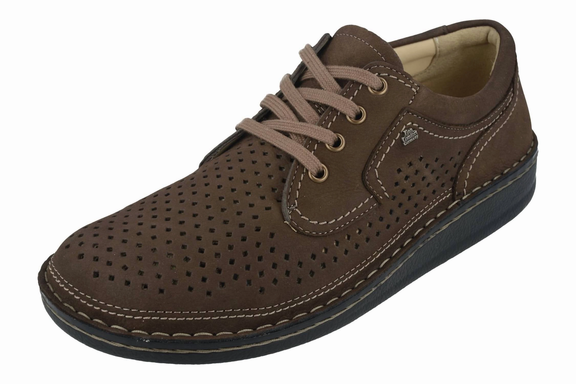 Luxe Detail Work Routine Men's Baden Lace-Up Shoes In Kaffee Nubukvienna