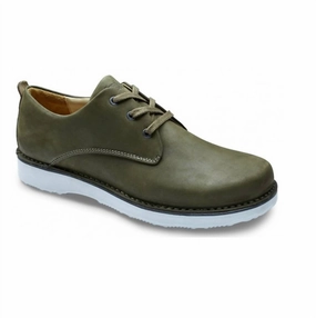 Sleek Silhouette Men's Free Derby Shoes In Loden Green