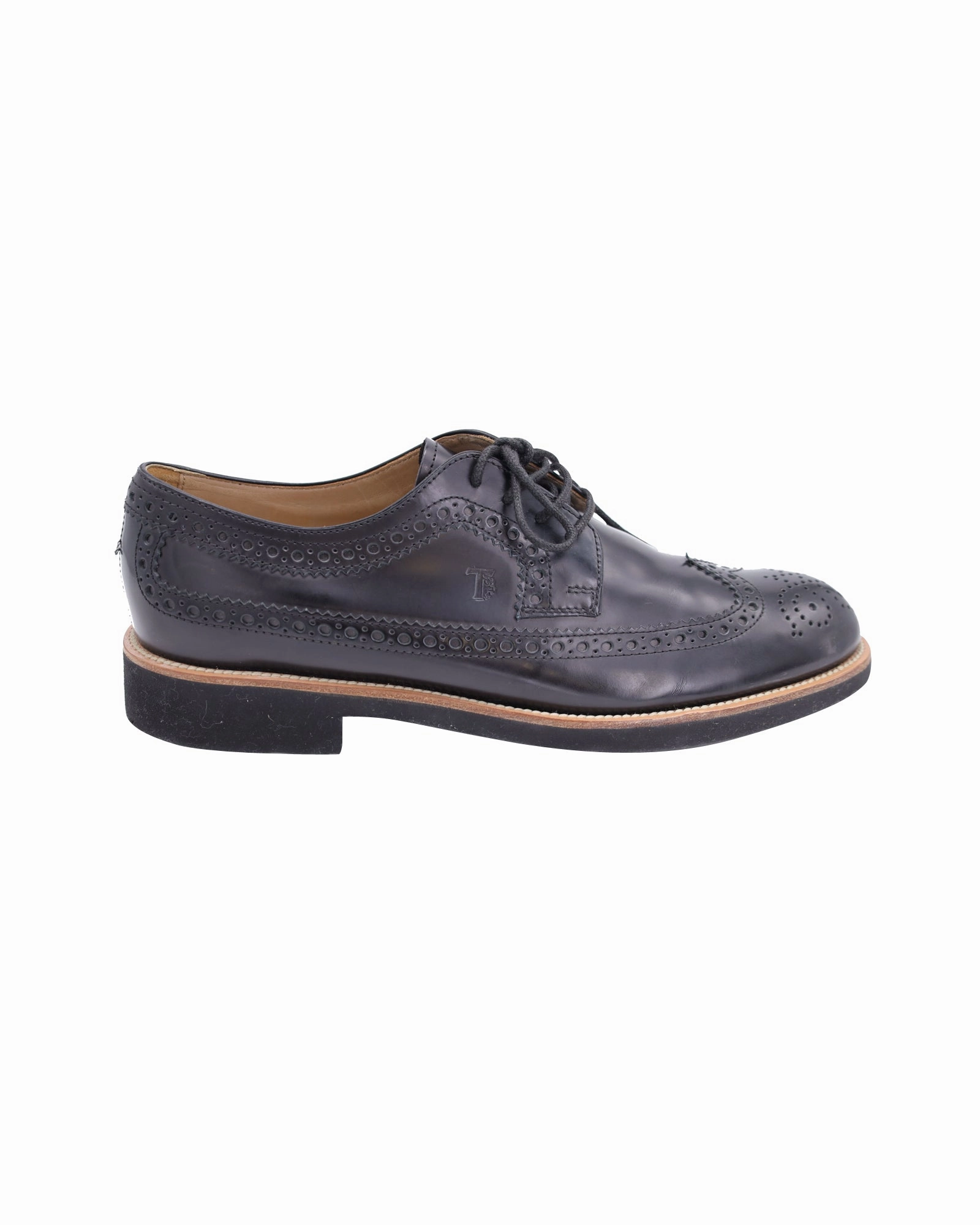 Flexible Frame Smart Casual Wearer Tod's Lace Up Oxford in Black Leather