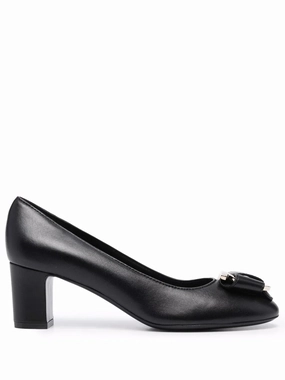 Perfect Steps Ferragamo Gancini-Bow Leather Pumps