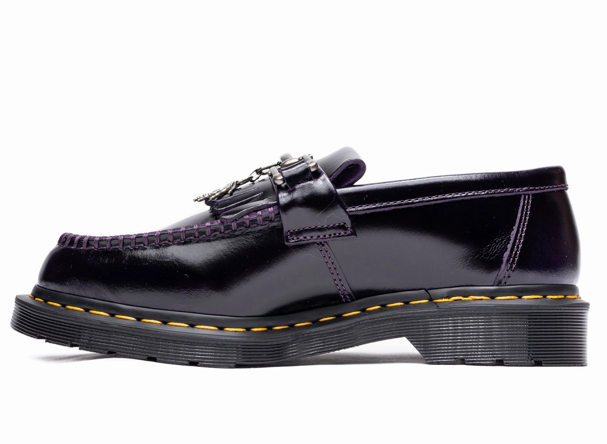 High Quality Leather Dr. Martens Adrian Bone Snaffle in Dark Purple